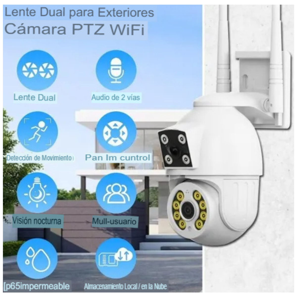 Cámara WIFI 1080 Lente Dupla