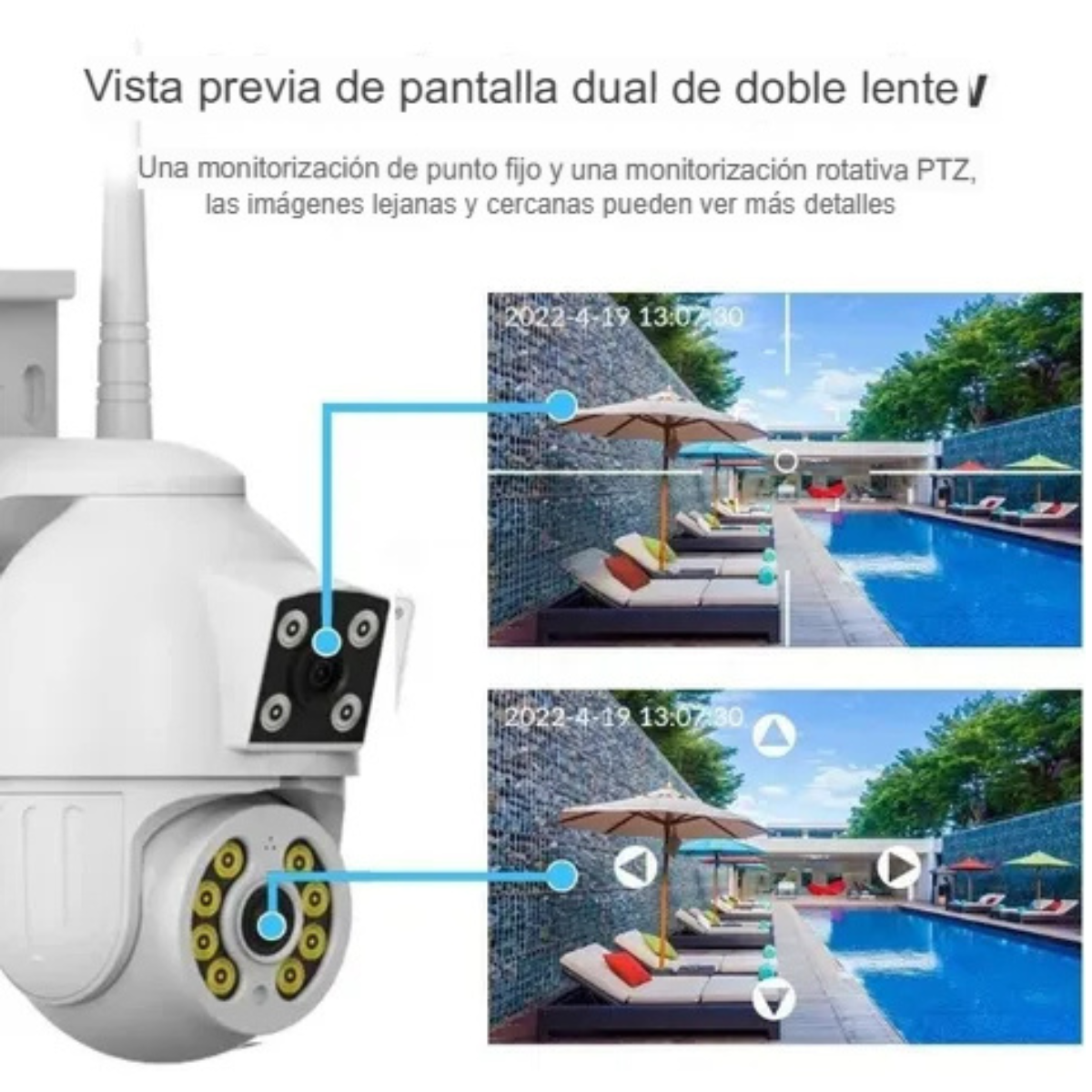Cámara WIFI 1080 Lente Dupla